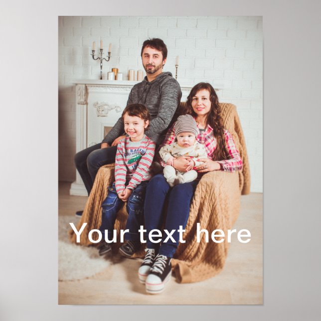 Affiche Photo personnalisée et/ou texte (Devant)