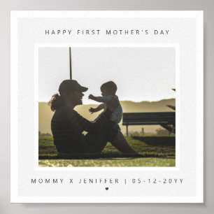 Affiche Photo personnalisée minimaliste Fête des mères Mod