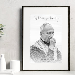 Affiche Photo personnalisée noir et blanc pour le service 