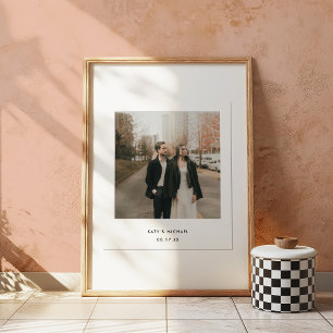Affiche Photo Polaroid minimaliste de couple avec noms