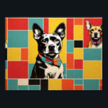 Affiche Photo Pop Art Dog - Moderne Retro Color Block Post<br><div class="desc">Élevez votre espace avec notre affiche "Pop Art Dog Photo", une pièce audacieuse et vibrante qui mêle harmonieusement les tendances modernes avec une touche de charme rétro. Cette affiche présente un design de bloc de couleurs élégant qui met en valeur votre amour pour les chiens d'une manière unique. Que vous...</div>