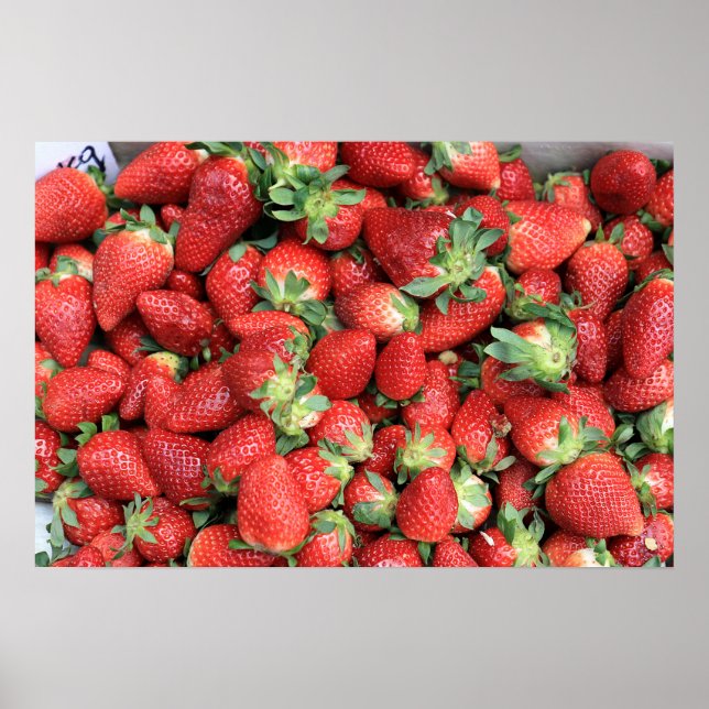 Affiche Photo Red Juicy Strawberries (Devant)