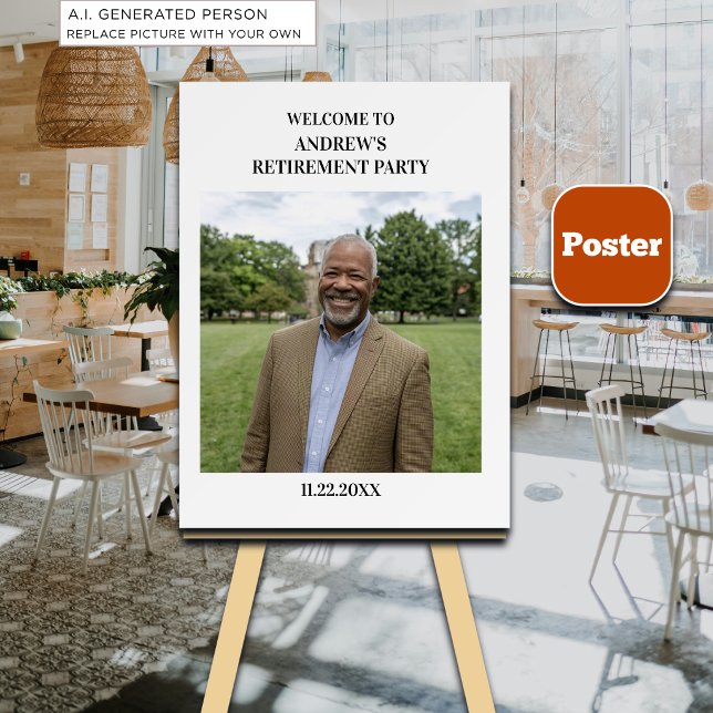 Affiche Photo spécial Fête de retraite élégante (Créateur téléchargé)
