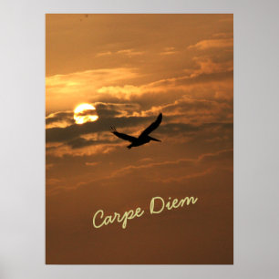 Affiche Photo Sunrise Gold Carpe Diem Ocean