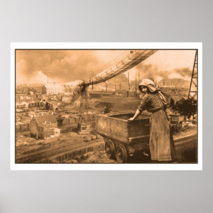 Affiche Photo vintage de charbonnage