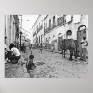 Affiche Photo vintage de la ville de Salvador Brésil