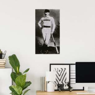 Affiche Photo vintage, joueur de baseball de Chicago Sport