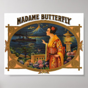 Affiche Photo vintage - Madame Butterfly
