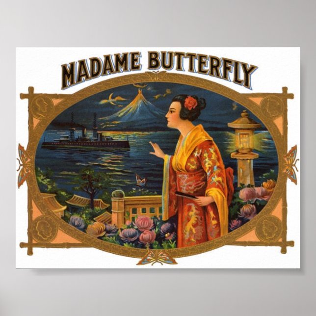 Affiche Photo vintage - Madame Butterfly (Devant)