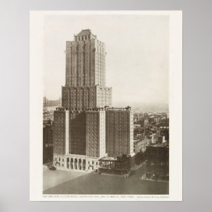 Affiche Photo Vintage Retro Immeuble New York