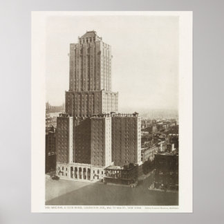 Affiche Photo Vintage Retro New York City Building