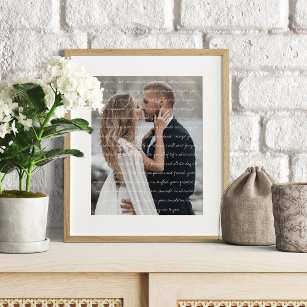 Affiche Photo & Vows de mariage personnalisés Imprimer