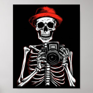 Affiche Photographe Costume Halloween Skeleton Lover