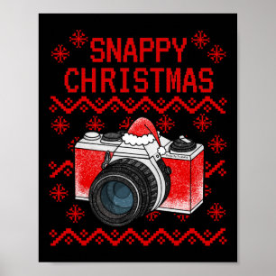 Affiche Photographe d'appareil photo de Noël laid Photogra