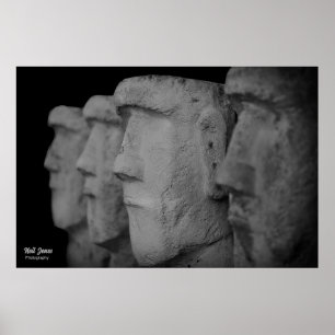 Affiche Photographe de four stone heads poster.