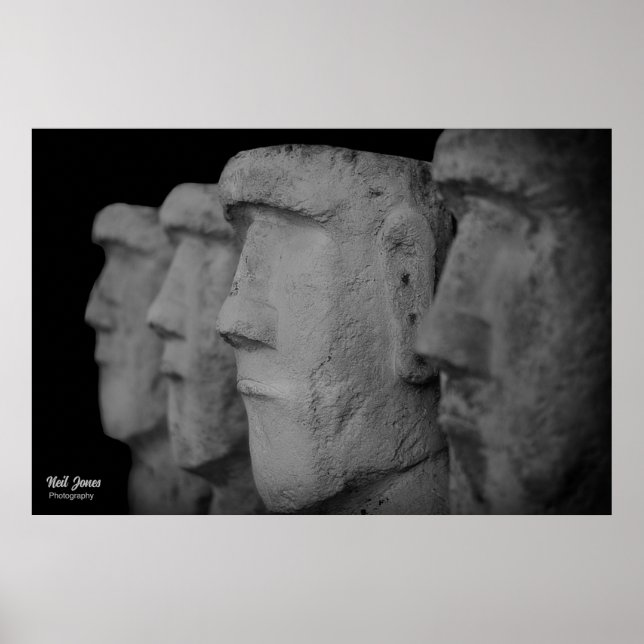 Affiche Photographe de four stone heads poster. (Devant)