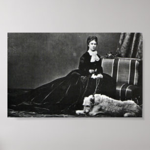 Affiche Photographe Empress Elisabeth of Austria with dog