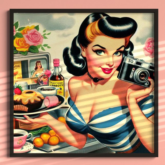 Affiche Photographe vintage Pin Up (Créateur téléchargé)