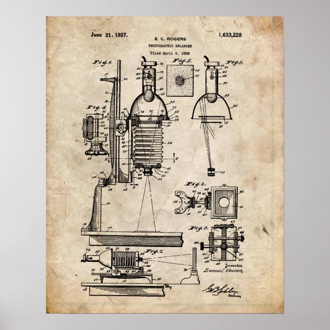 Affiche Photographic Enlarger Patent (Devant)