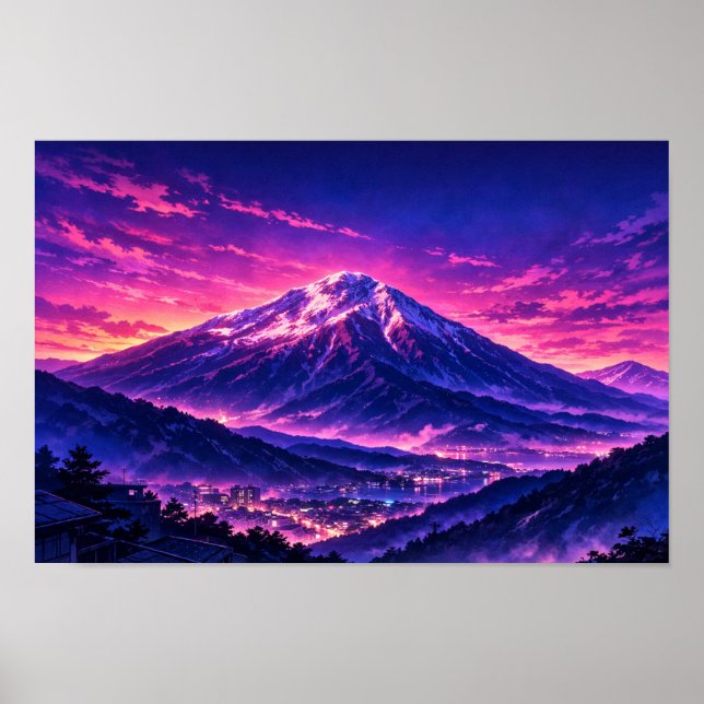 Affiche Photographic Landscape Neon Art Edited  (Devant)