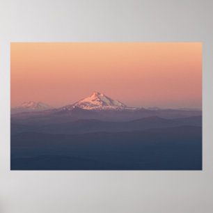 AFFICHE PHOTOGRAPHIE AÉRIENNE DE MONTAGNE AVEC NEIGE