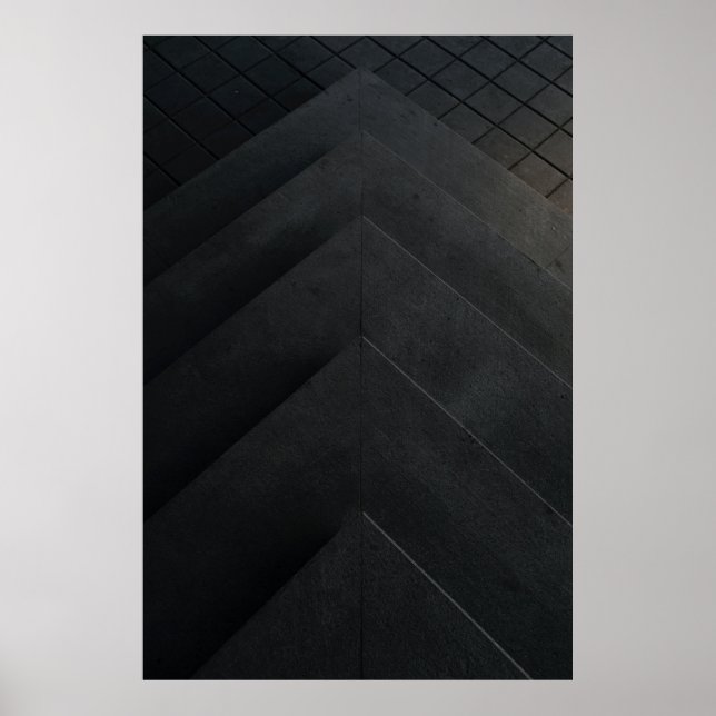 Affiche Photographie aérienne de pas en béton (Devant)