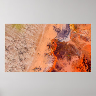 Affiche Photographie aérienne des montagnes le matin