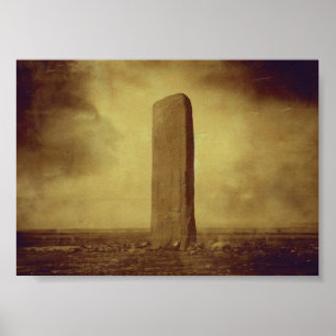 Affiche Photographie ancienne d'un monolithe sur Mars