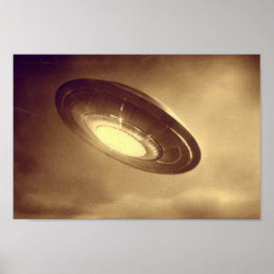 Affiche Photographie ancienne d'un OVNI