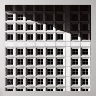 AFFICHE PHOTOGRAPHIE ARCHITECTURALE DU BÂTIMENT BLANC
