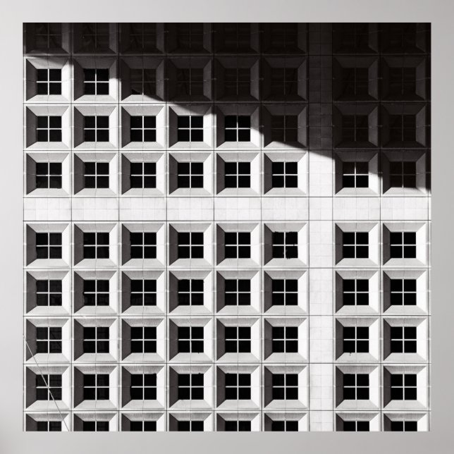 AFFICHE PHOTOGRAPHIE ARCHITECTURALE DU BÂTIMENT BLANC (Devant)