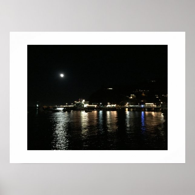 Affiche Photographie couleur de réflexion sur la lune (Devant)