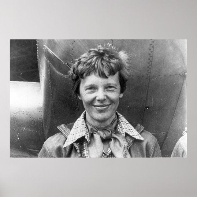 Affiche Photographie d'Amelia Earhart et son Lockheed Elec (Devant)