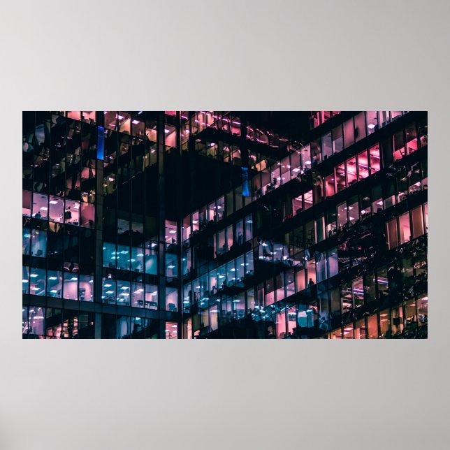 AFFICHE PHOTOGRAPHIE D'ARCHITECTURE DE BÂTIMENT AVEC DES P (Devant)