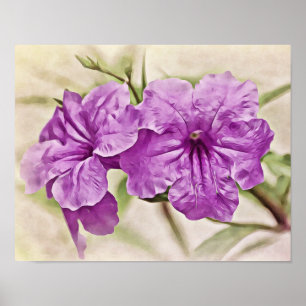 Affiche Photographie d'art à fleurs violettes