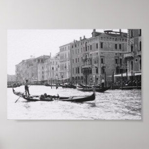 Affiche Photographie d'art de l'Italie de gondolier de