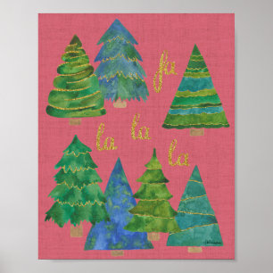 Affiche Photographie d'art des arbres de Noël