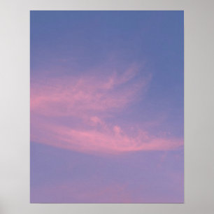 Affiche Photographie d'art fin Nuages de Crépuscule Rose É