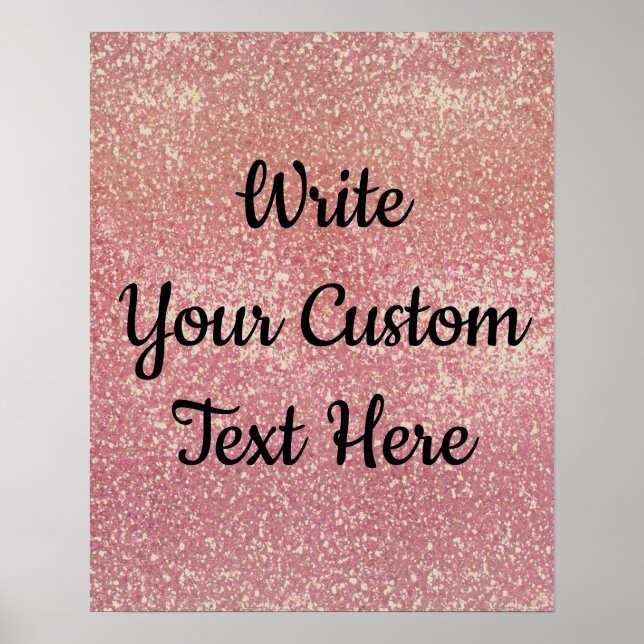 Affiche Photographie de fête d'anniversaire rose gold (Devant)