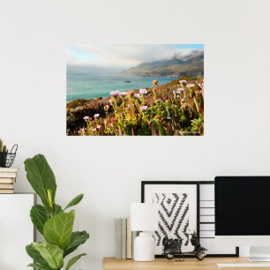 Affiche Photographie de fleurs de l'océan Pacifique