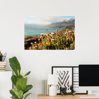 Affiche Photographie de fleurs de l'océan Pacifique