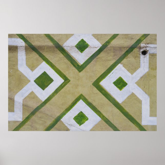 Affiche Photographie de gros plan textile Brown, blanc et  (Devant)