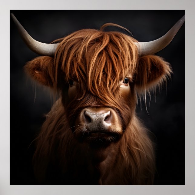 Affiche Photographie de l'affiche de la vache Highland Mod (Devant)