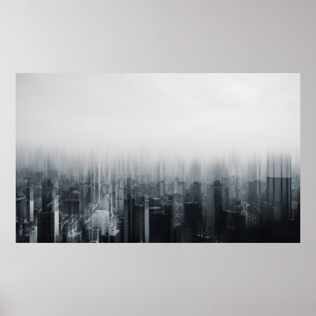 AFFICHE PHOTOGRAPHIE DE L'ÉDIFICE DU TEMPS DE LA VILLE (Devant)