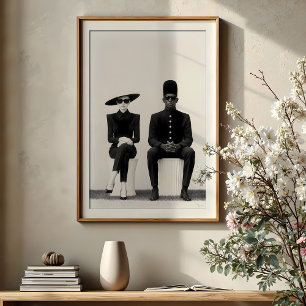 Affiche Photographie de mode monochrome chic couple