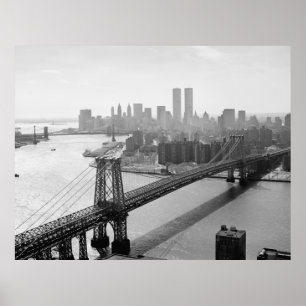 Affiche Photographie de NYC et du pont de Williamsburg