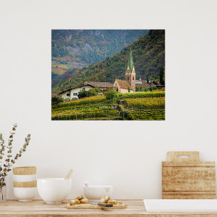 Affiche photographie de paysage de Bolzano, Italie