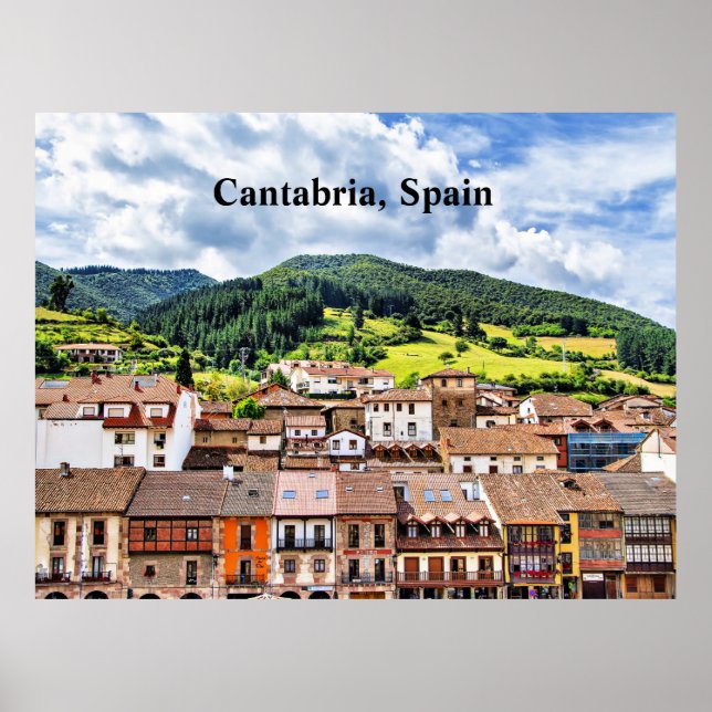 Affiche photographie de paysage de Cantabrie, Espagne (Devant)