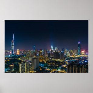 Affiche Photographie de paysage urbain vibrant