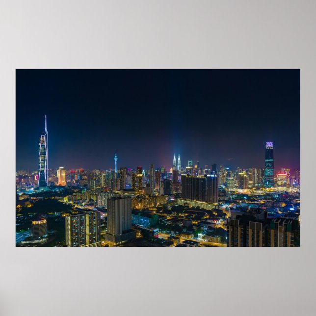Affiche Photographie de paysage urbain vibrant (Devant)